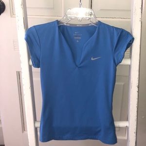 Nike Court Pure Dri-fit Tennis Top - Light Blue SM